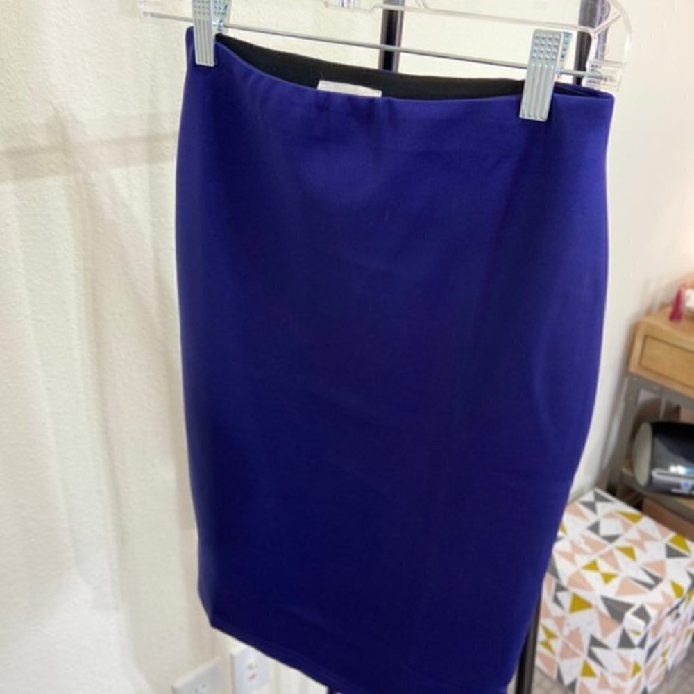 Line & Dot NWT Blue Peplum Pencil Skirt Size Small - Picture 8 of 16